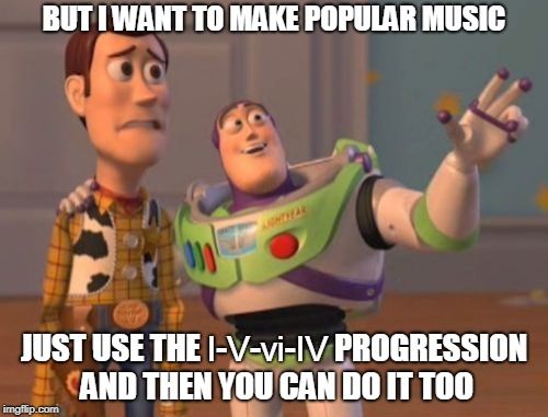 I–V–vi–IV chord progression popular music joke meme