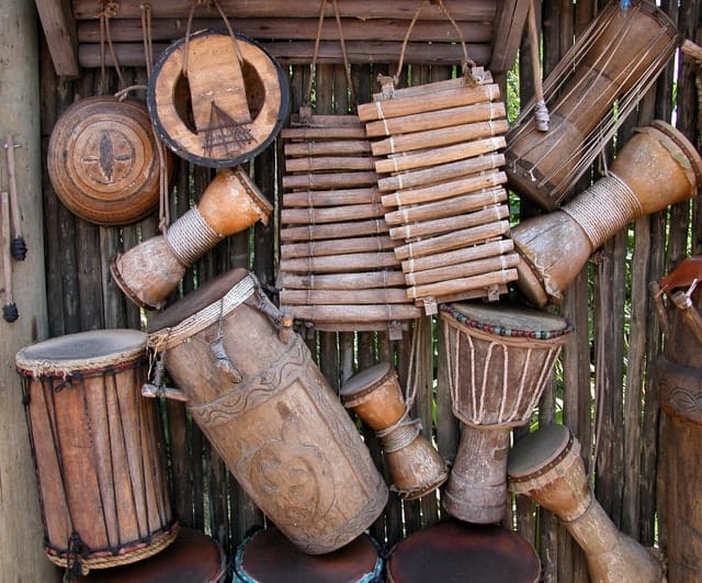 An example of a percussion set